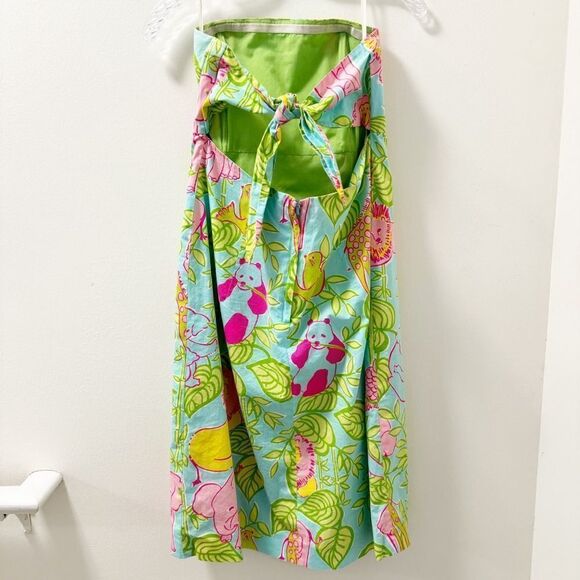 Lilly Pulitzer Sabrina Strapless Dress | San Diego Zoo Print - Size 10 - Picture 2 of 3